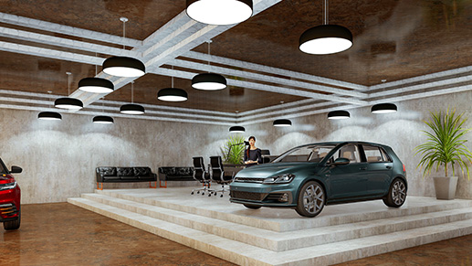 car showroom interior