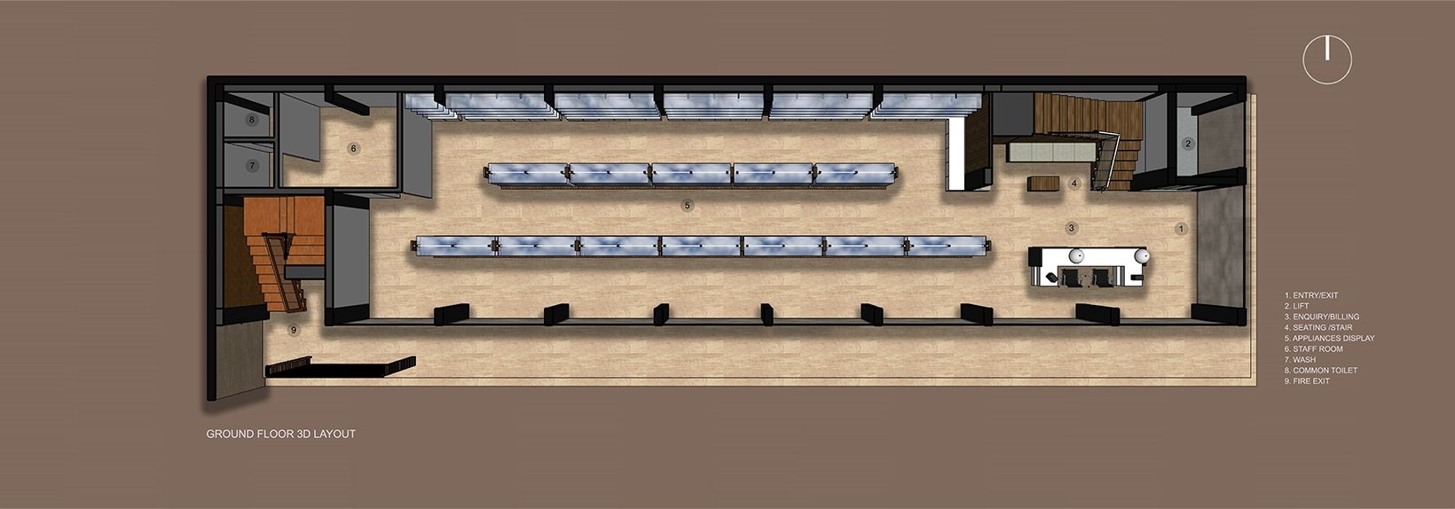 Ground floor Plan - 3D